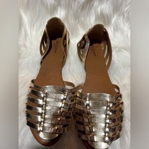 Arizona Jean Company Gold Huarache Sandals